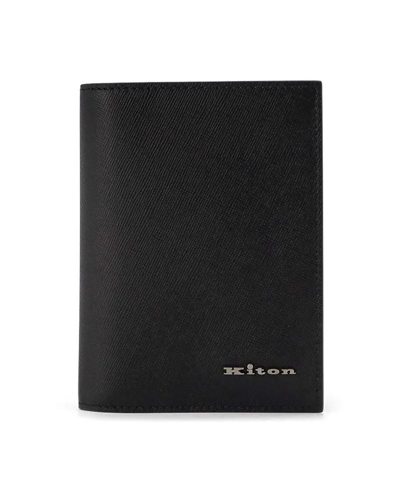 Kiton Portemonnaie - Schwarz Schwarz