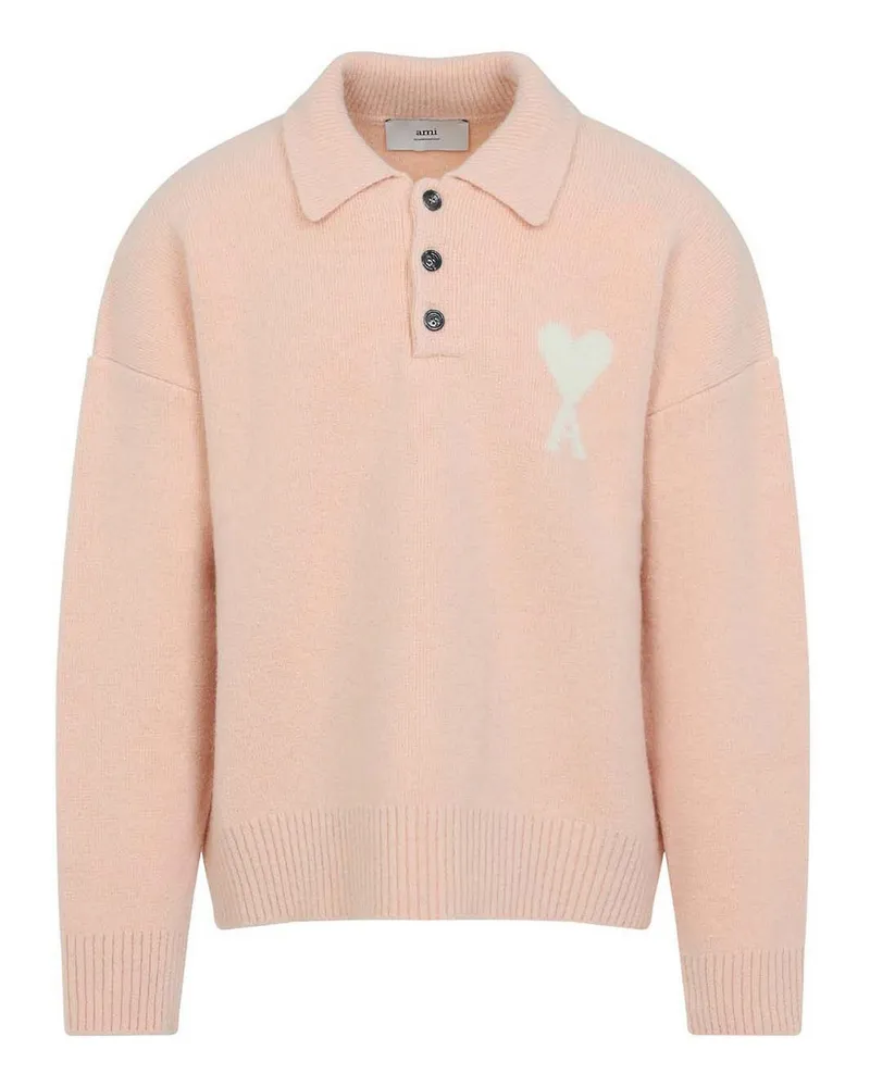 AMI Paris Poloshirt - Hellrosa Hellrosa