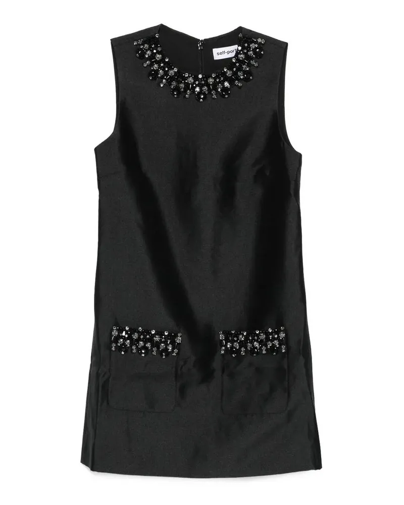 Self-Portrait Kurzes Kleid - Schwarz Schwarz