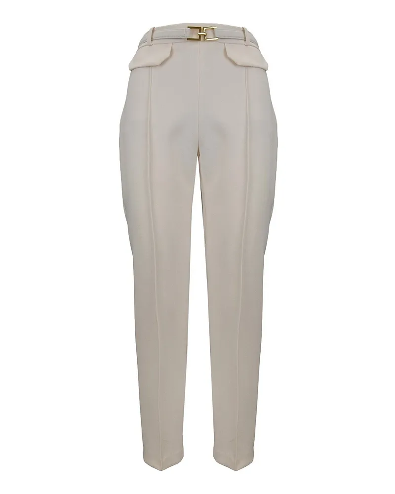 Elisabetta Franchi Casual Hose - Creme Creme