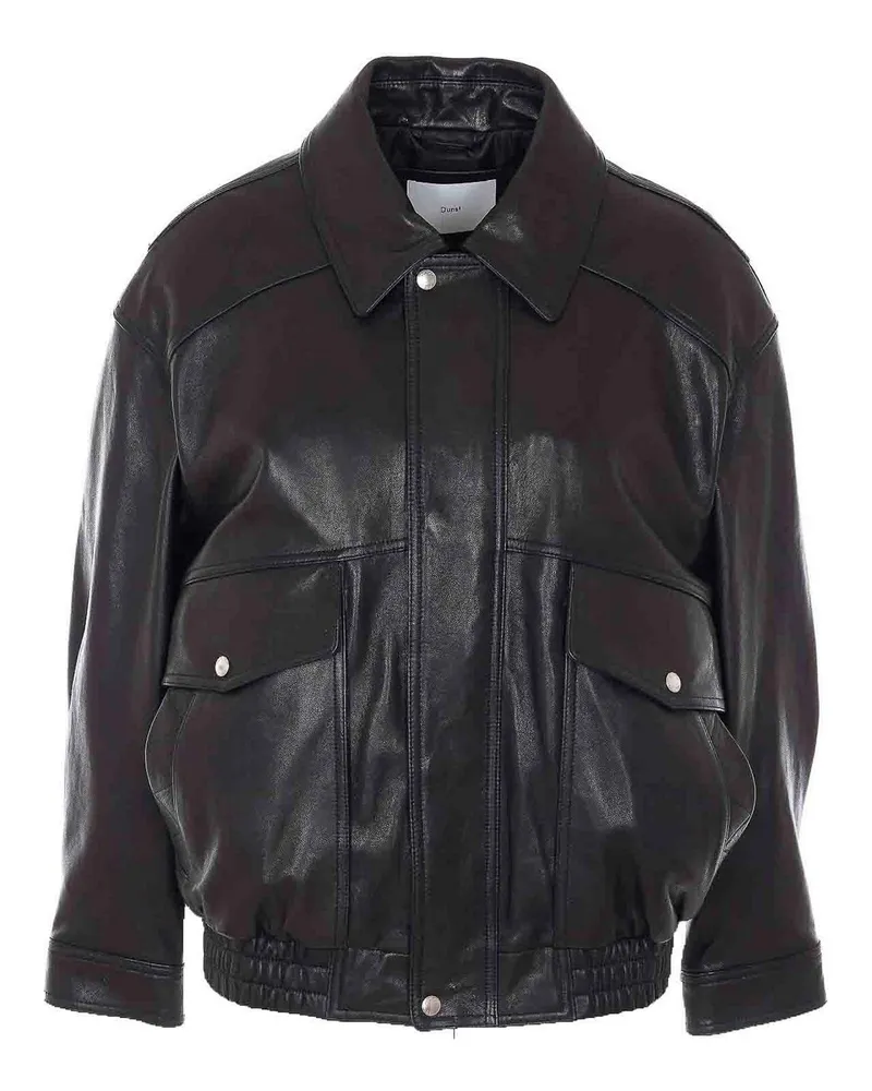 Dunst Lederjacke - Schwarz Schwarz
