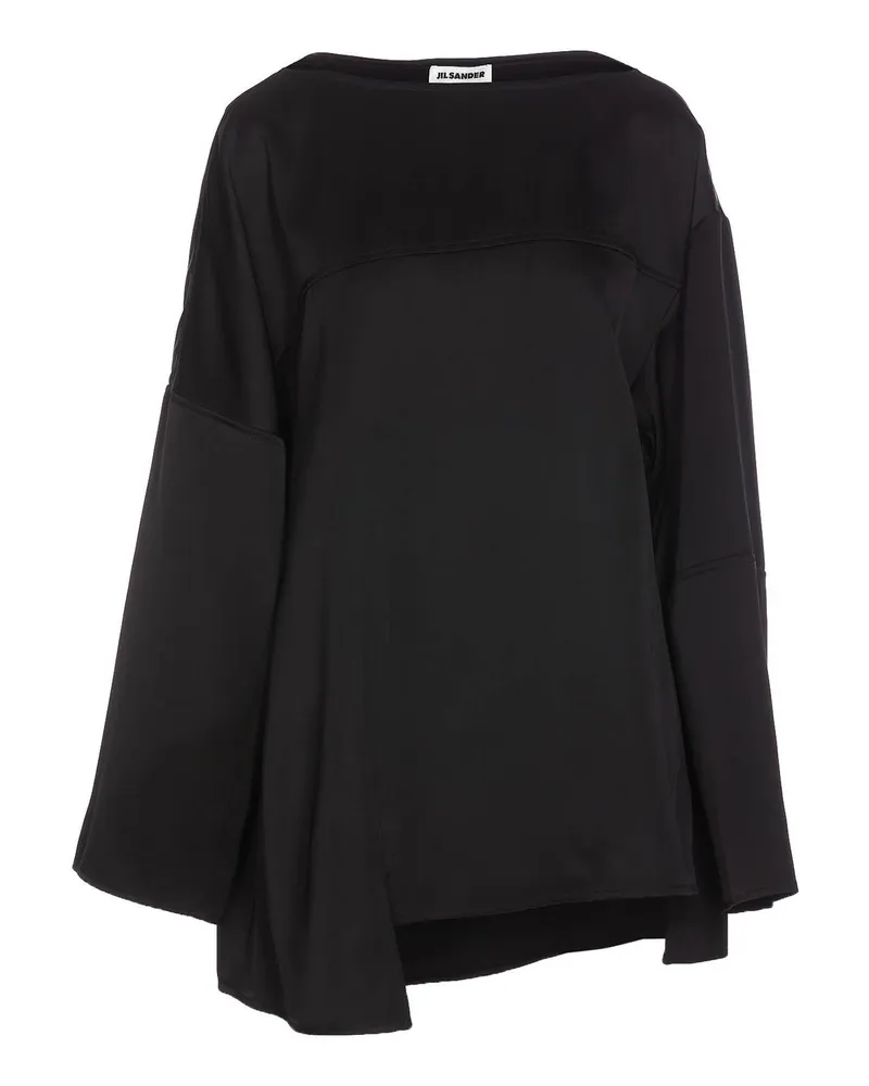 Jil Sander Rundhalspullover - Schwarz Schwarz