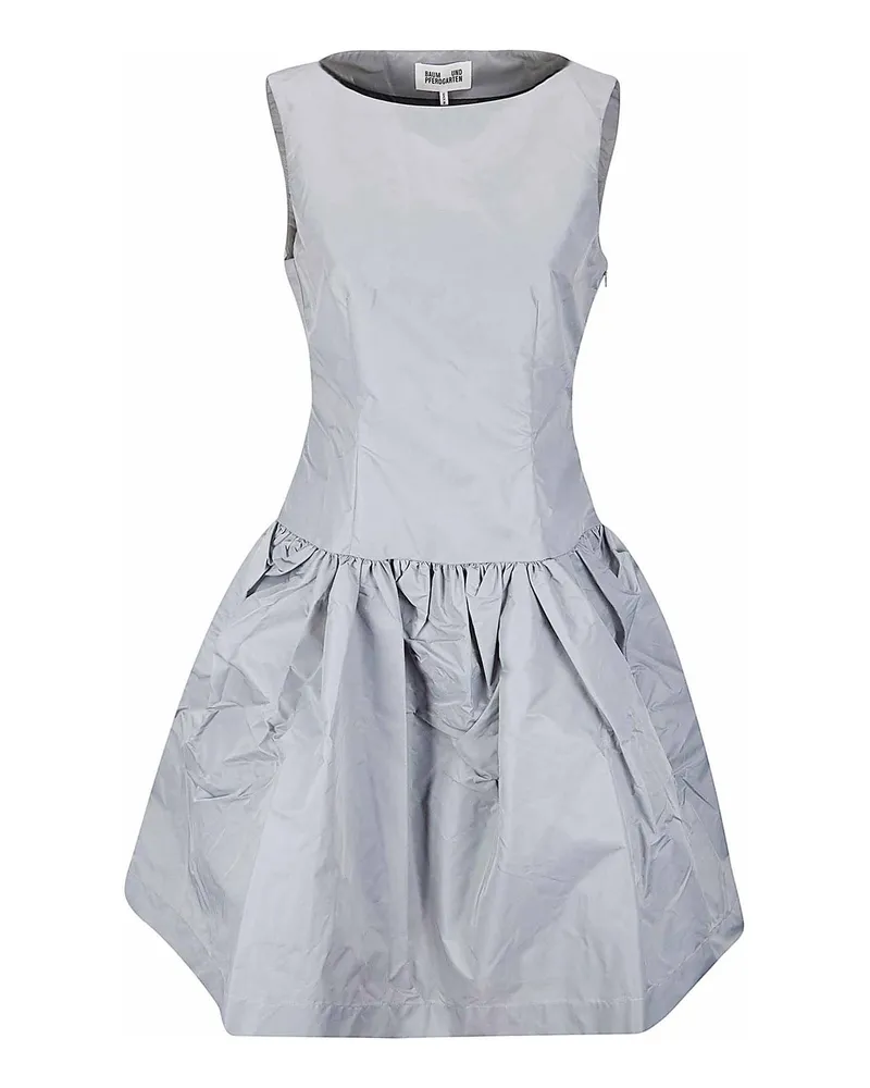 Baum und Pferdgarten Knielanges Kleid - Grau Grau