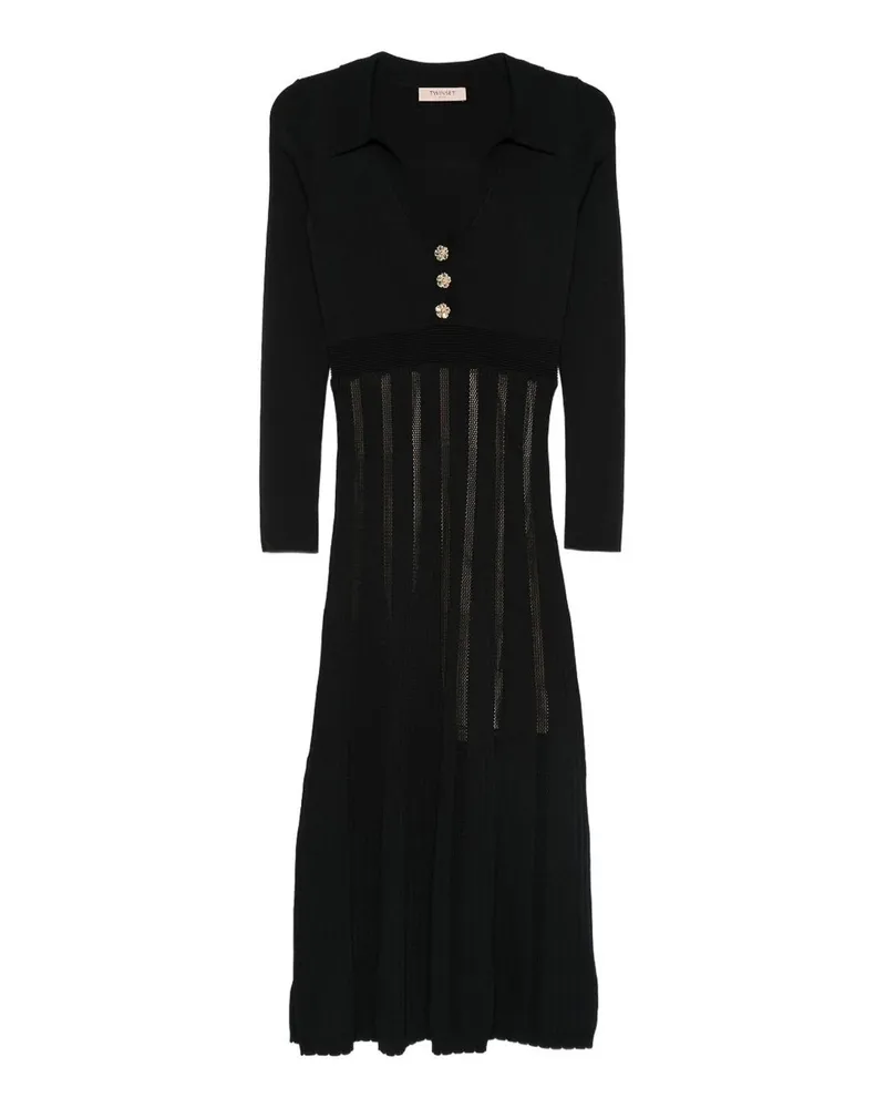 Twin-Set Knielanges Kleid - Schwarz Schwarz