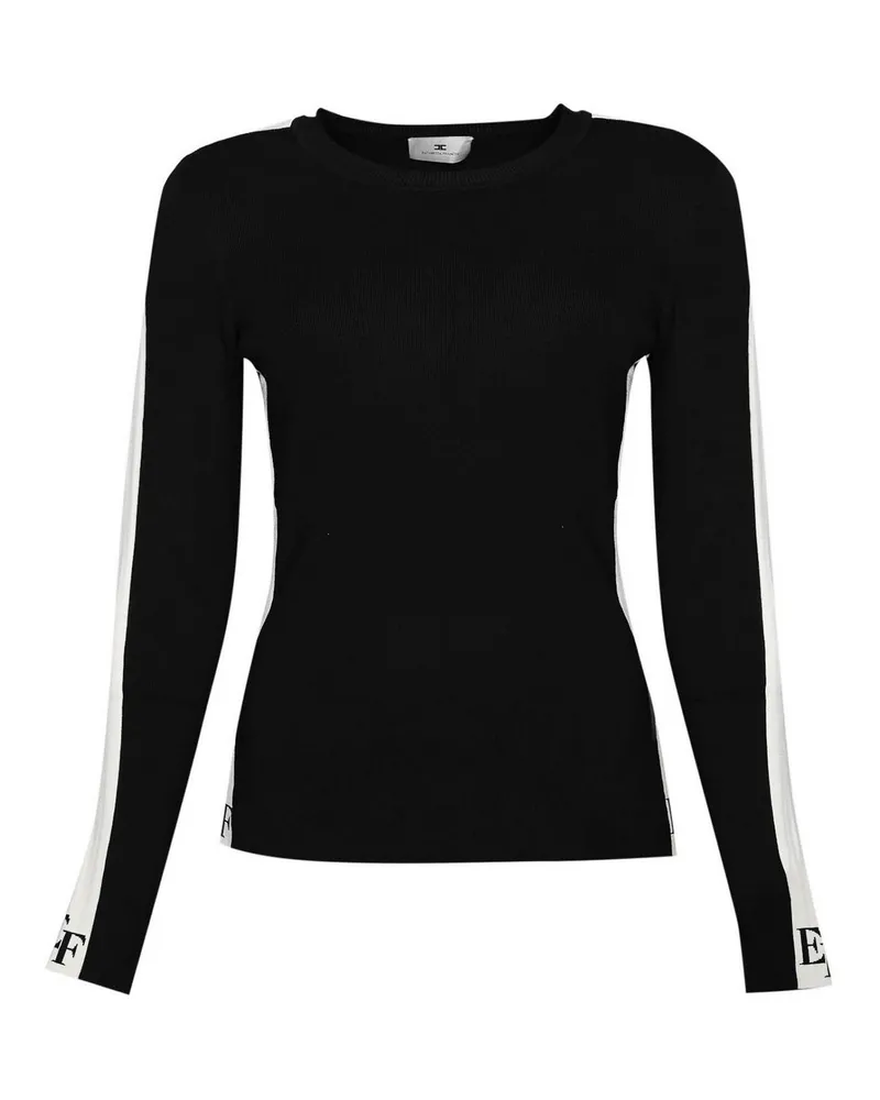 Elisabetta Franchi Rundhalspullover - Schwarz Schwarz
