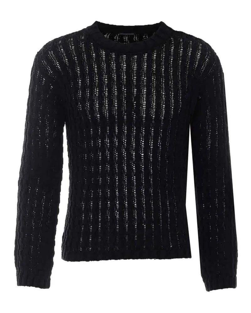 Ann Demeulemeester Rundhalspullover - Schwarz Schwarz