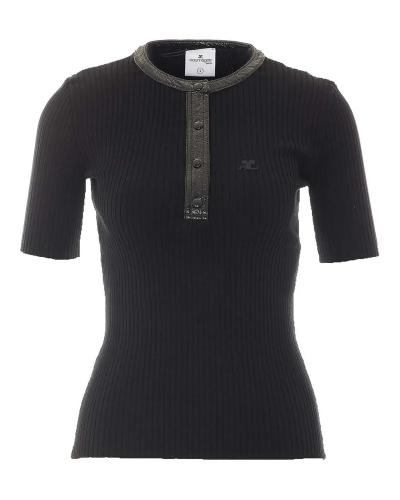 Courrèges T-Shirt - Schwarz Schwarz