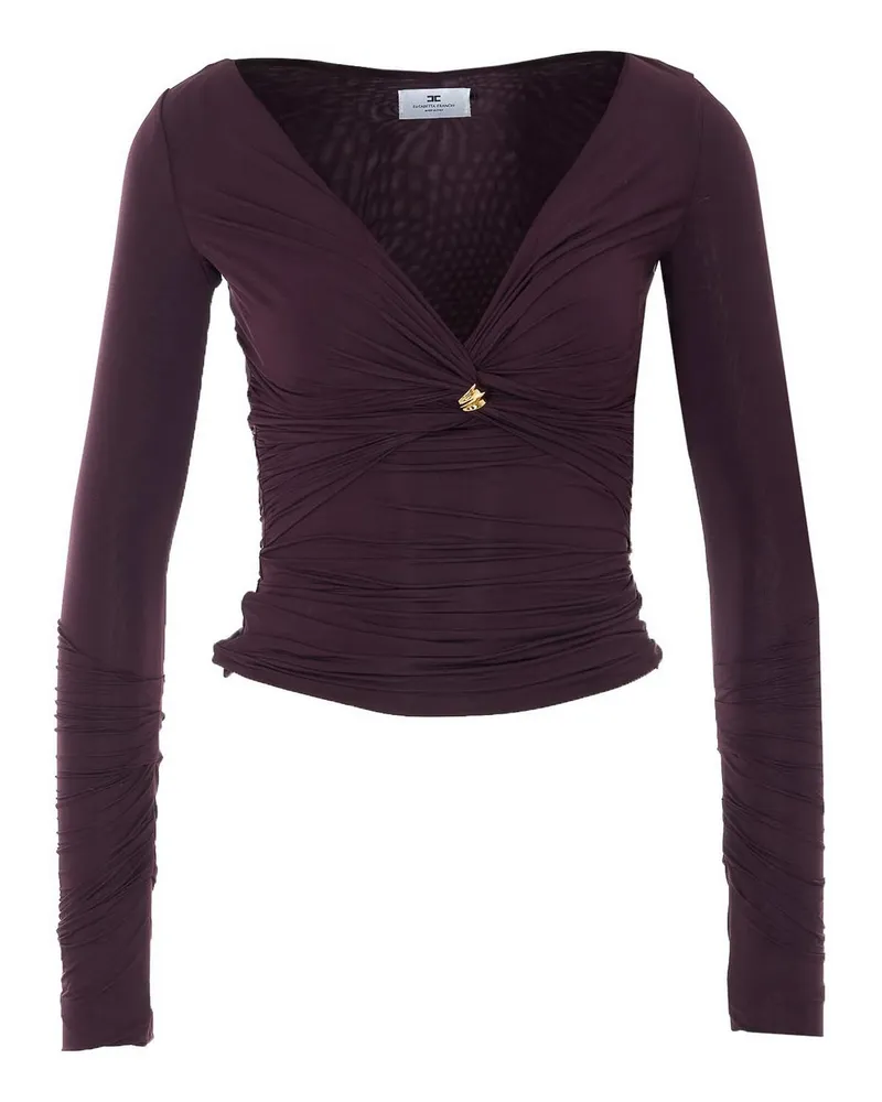Elisabetta Franchi Top - Braun Bordeaux