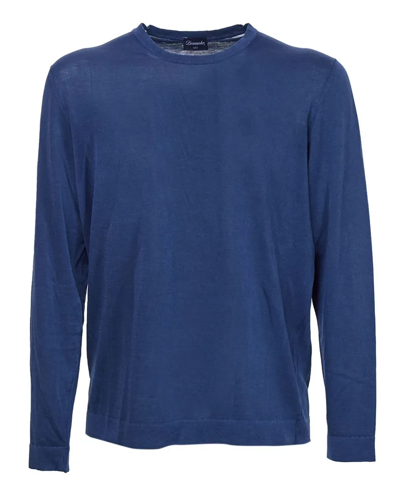 Drumohr  Rundhalspullover - Blau Blau