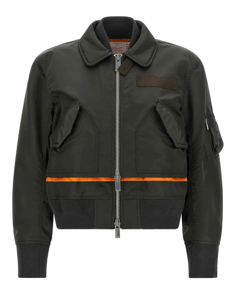 Sacai Knielanger Mantel - Grün Grün