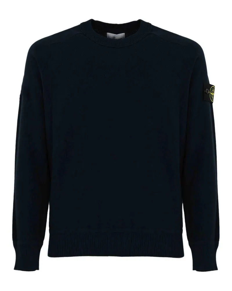 Stone Island Rundhalspullover - Blau Blau