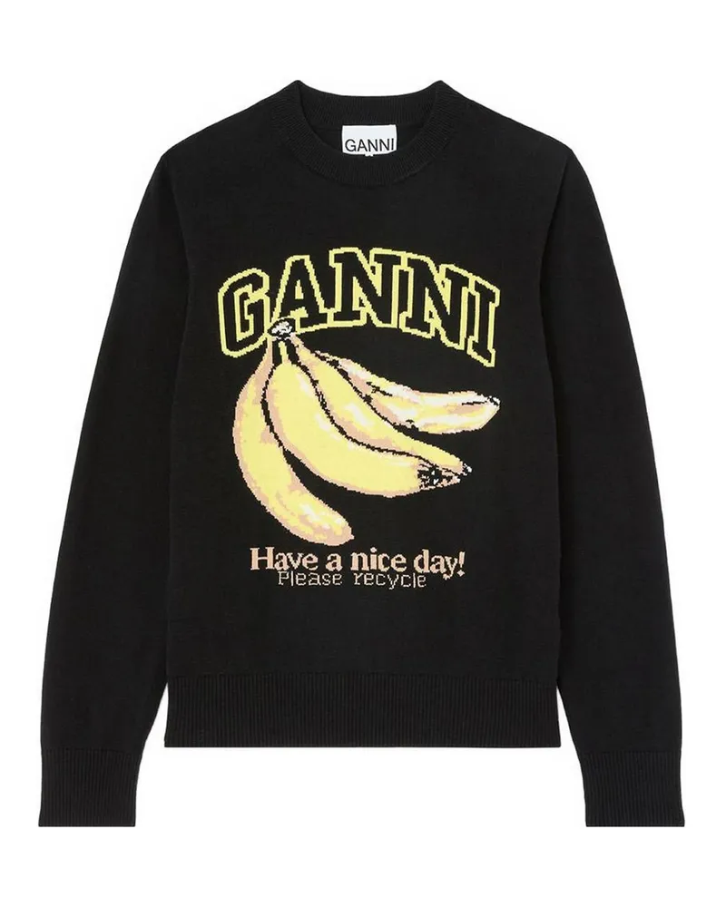 Ganni Sweatshirt - Schwarz Schwarz