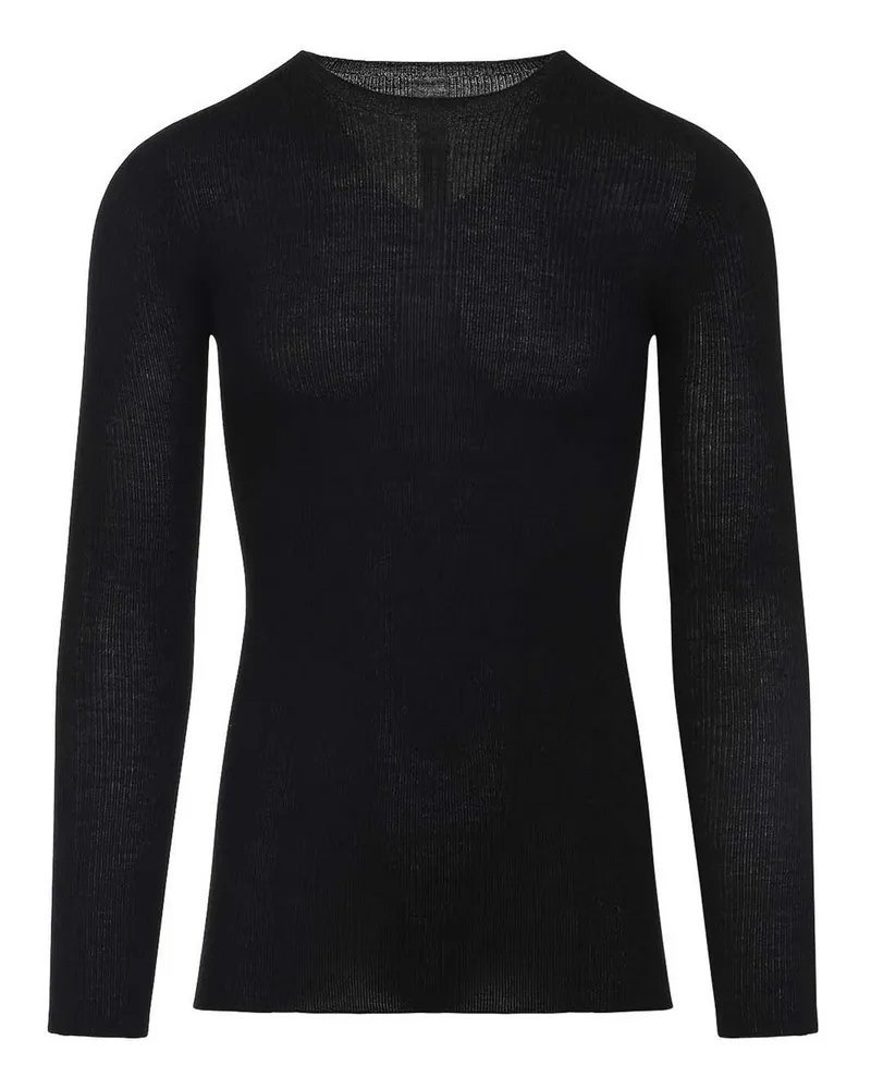 Rick Owens Rundhalspullover - Schwarz Schwarz