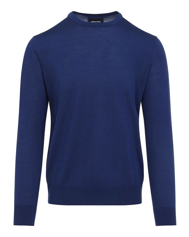 Giorgio Armani Rundhalspullover - Blau Blau