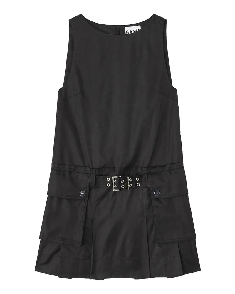 Ganni Kurzes Kleid - Schwarz Schwarz