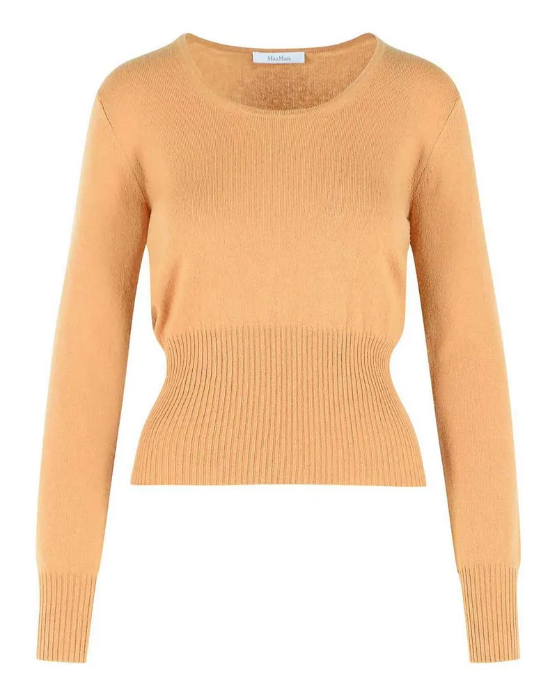 Max Mara Rundhalspullover - Braun Braun