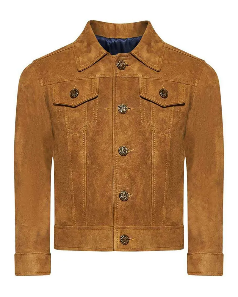 Roberto Cavalli Lederjacke - Braun Braun