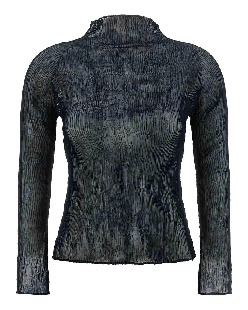 Issey Miyake Rundhalspullover - Schwarz Schwarz