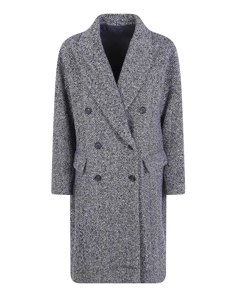 Brunello Cucinelli Langer Mantel - Weiß Weiß