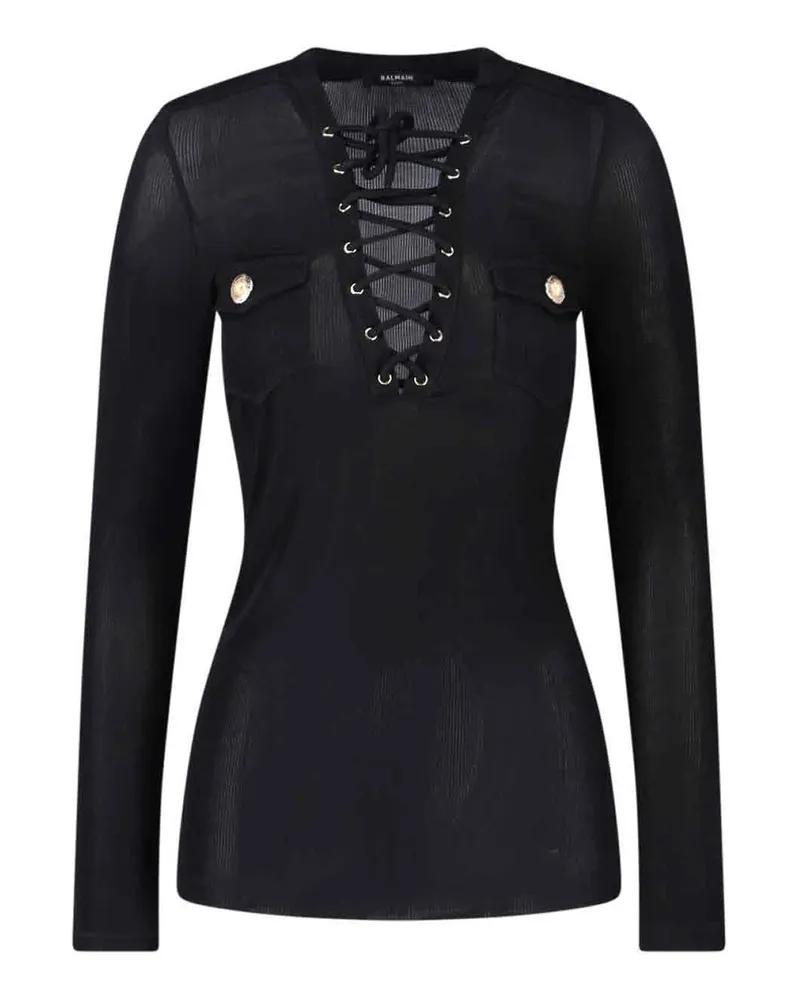 Balmain Top - Schwarz Schwarz