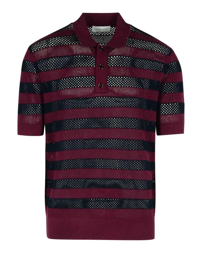 Dries van Noten Poloshirt - Dunkelrot Dunkelrot