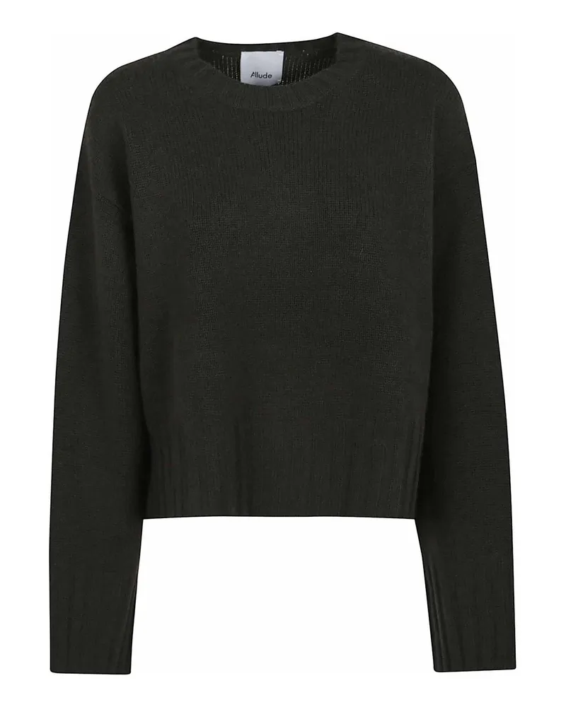 ALLUDE Rundhalspullover - Schwarz Schwarz