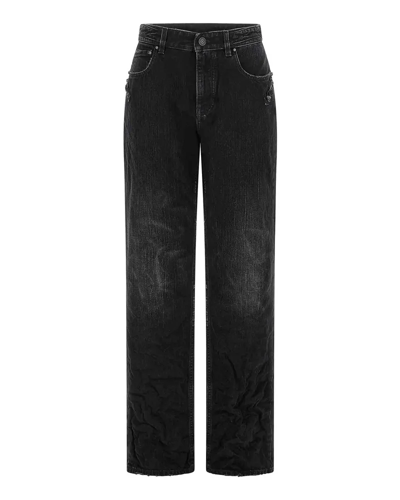 Balenciaga Straight Leg Jeans - Schwarz Schwarz