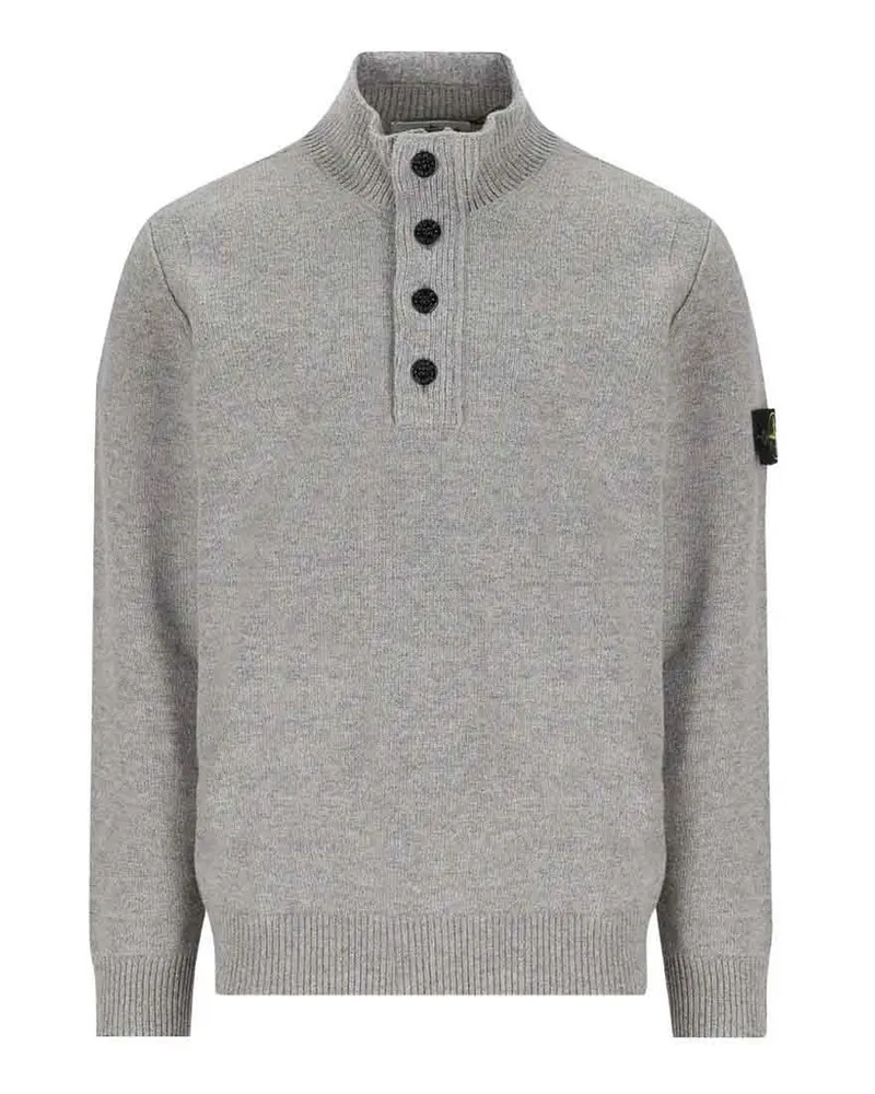 Stone Island Rundhalspullover - Grau Grau