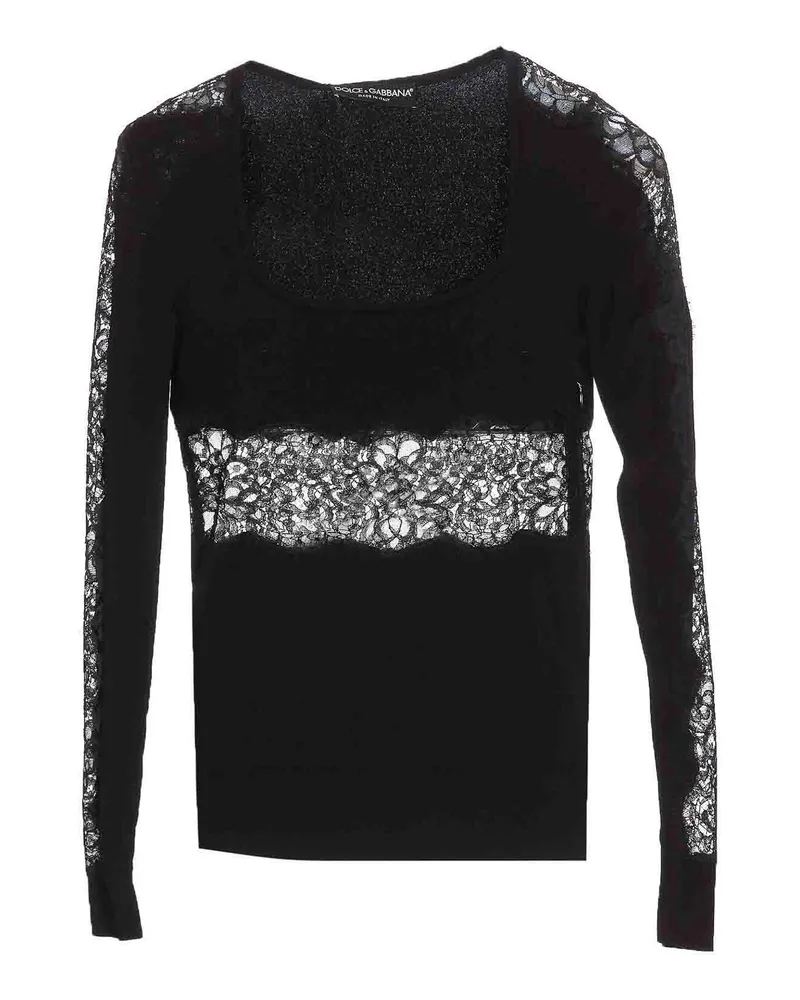 Dolce & Gabbana Rundhalspullover - Schwarz Schwarz