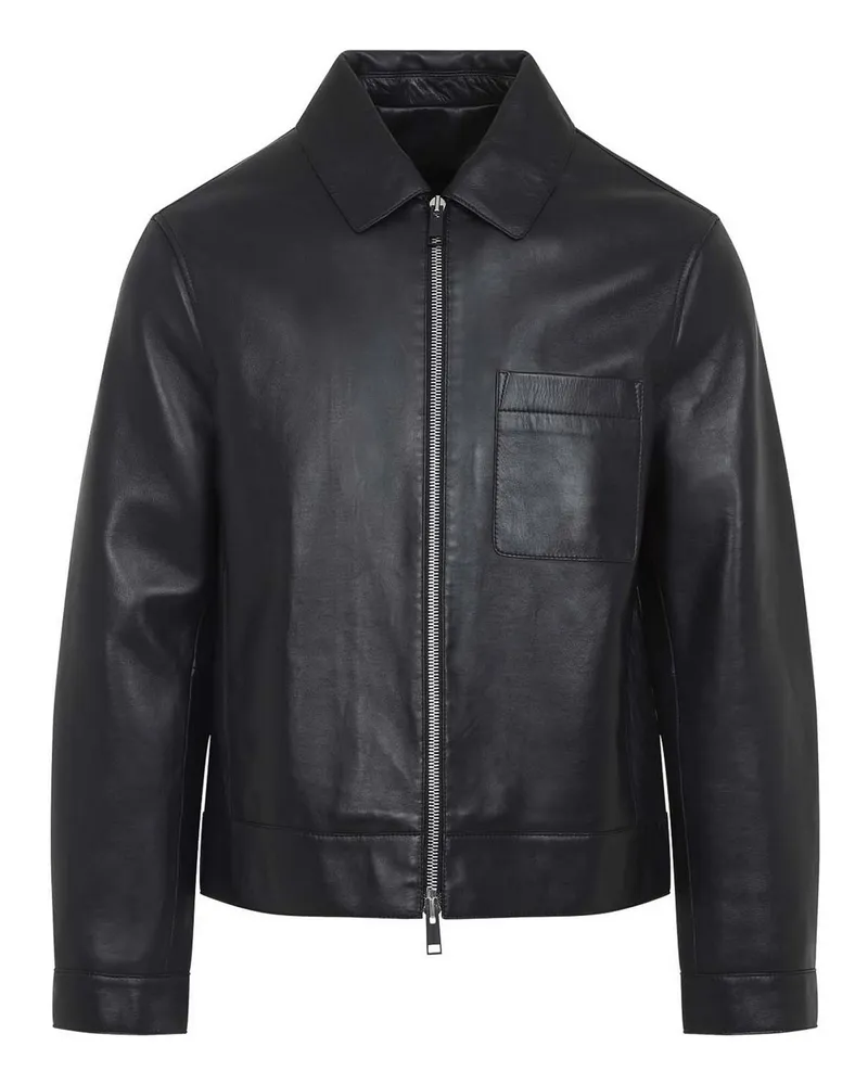 Yves Salomon Lederjacke - Schwarz Schwarz