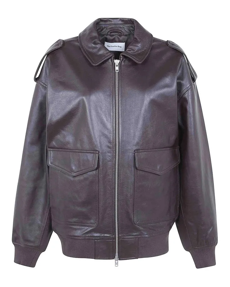 FRANKIE Shop Lederjacke - Braun Braun
