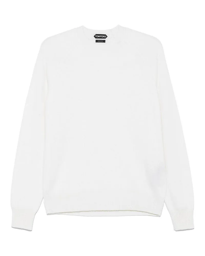 Tom Ford Rundhalspullover - Weiß Weiß