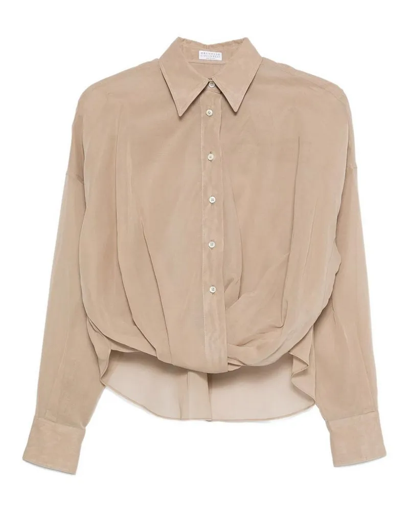 Brunello Cucinelli Hemd - Braun Braun