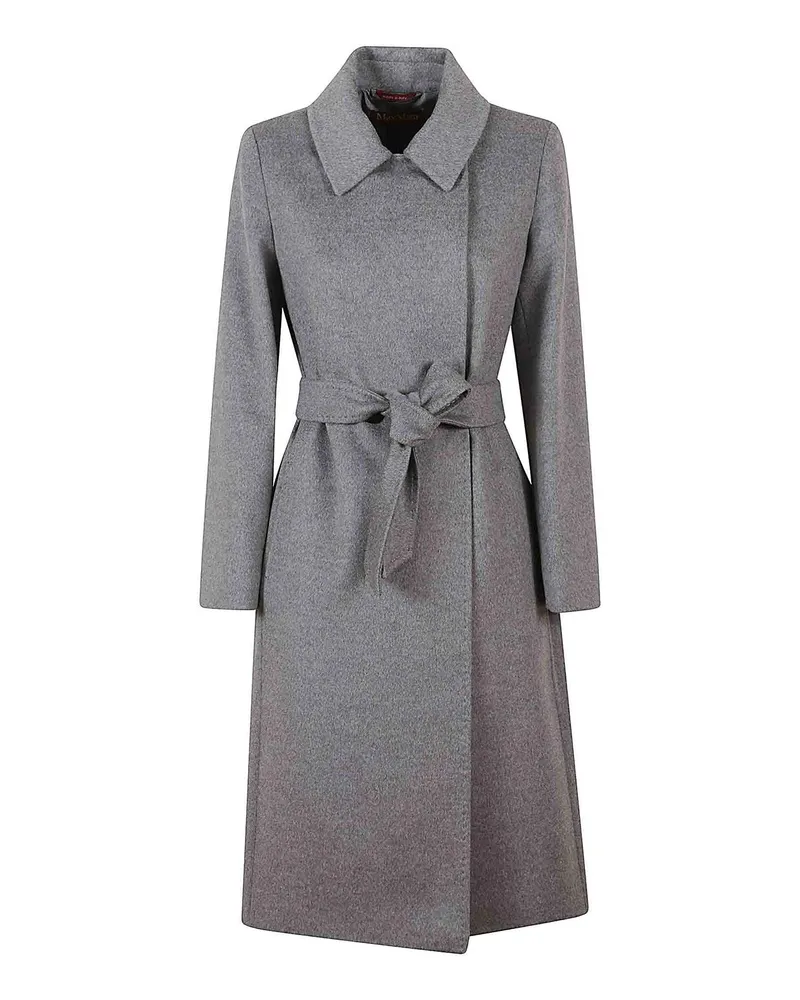 Max Mara Knielanger Mantel - Grau Grau