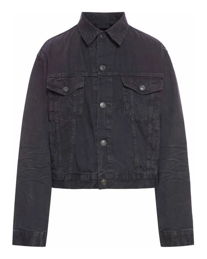 Balenciaga Jeansjacke - Schwarz Schwarz
