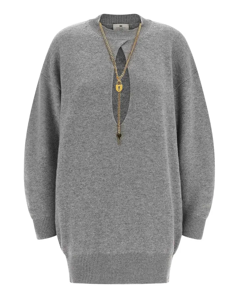 Elisabetta Franchi Knielanges Kleid - Grau Grau