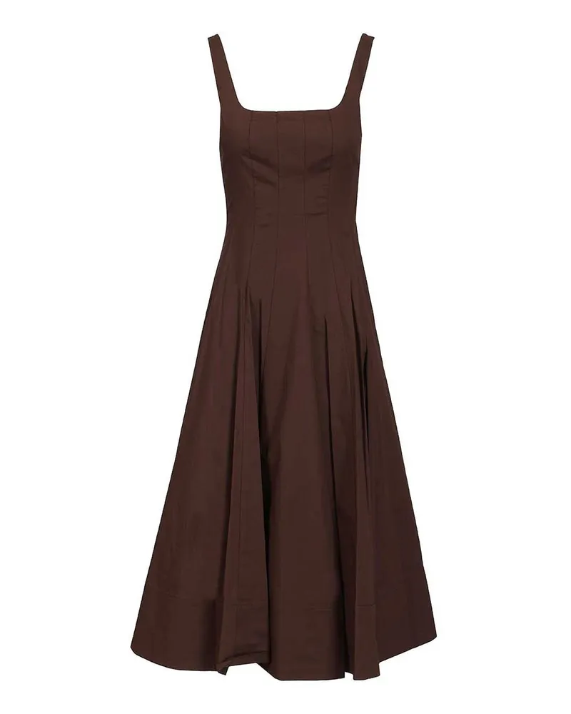 STAUD Knielanges Kleid - Braun Braun