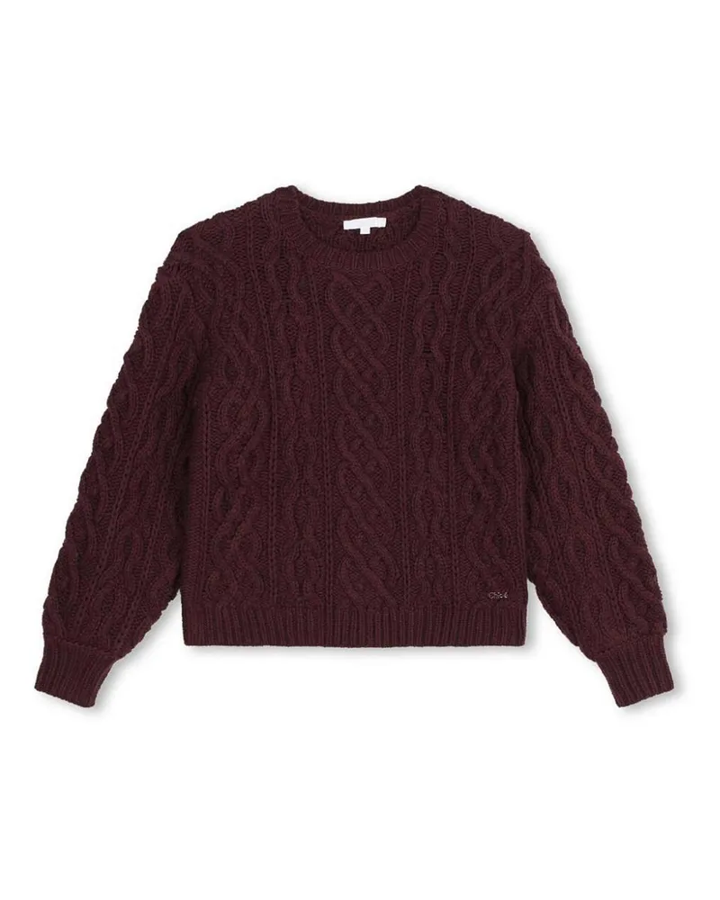 Chloé Rundhalspullover - Dunkelrot Dunkelrot