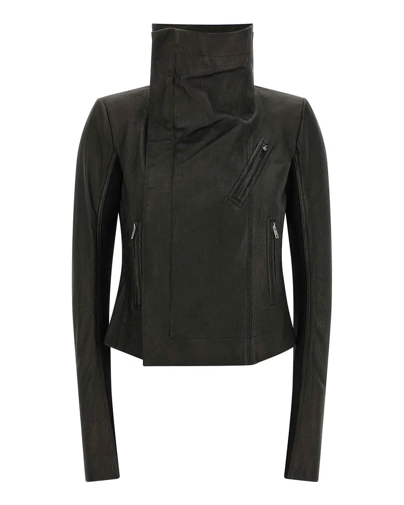 Rick Owens Lederjacke - Schwarz Schwarz