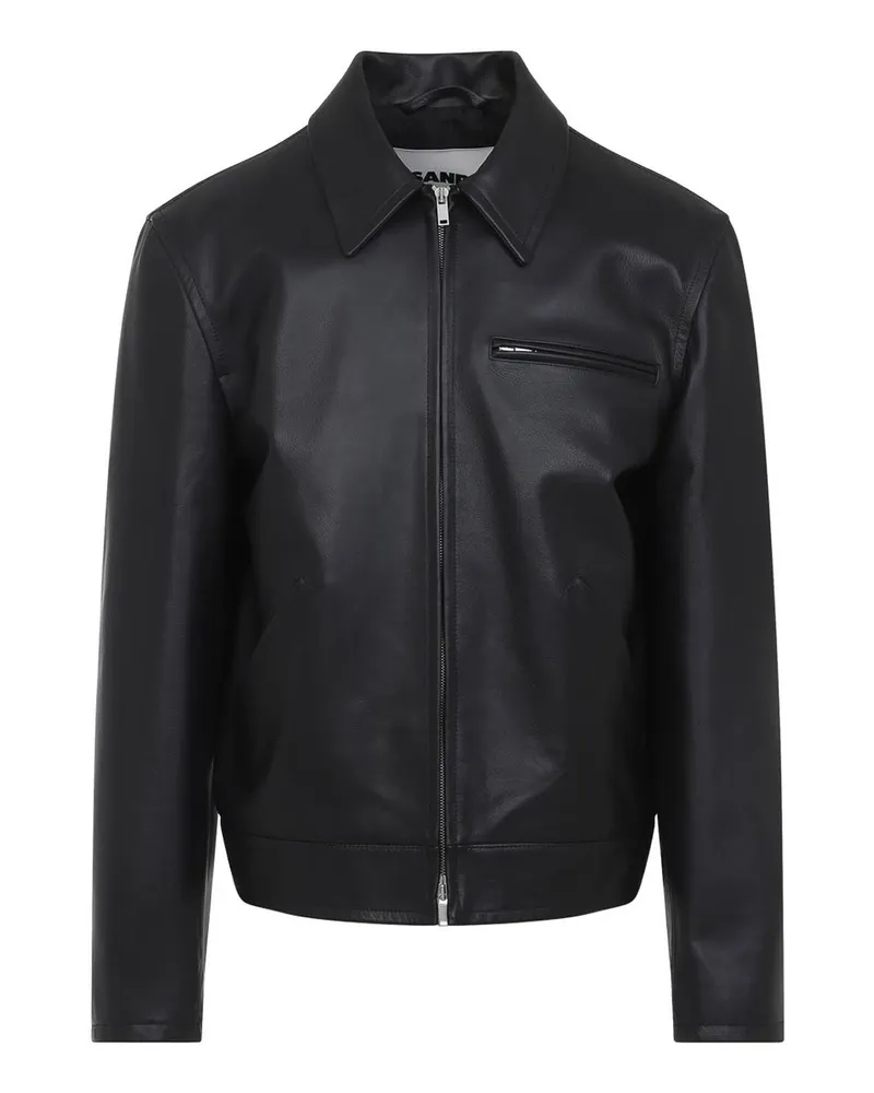 Jil Sander Lederjacke - Schwarz Schwarz