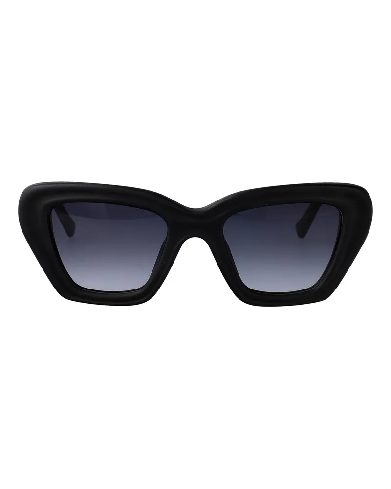 Yohji Yamamoto Sonnenbrille - Schwarz Schwarz