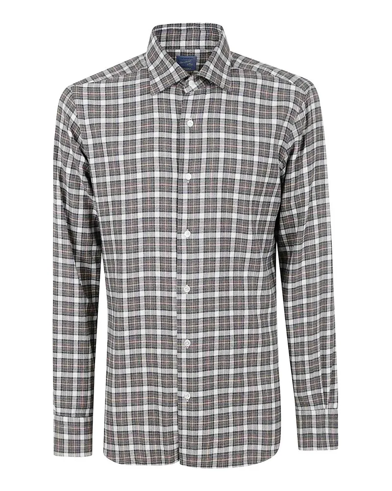 BARBA Hemd - Weiß Grau