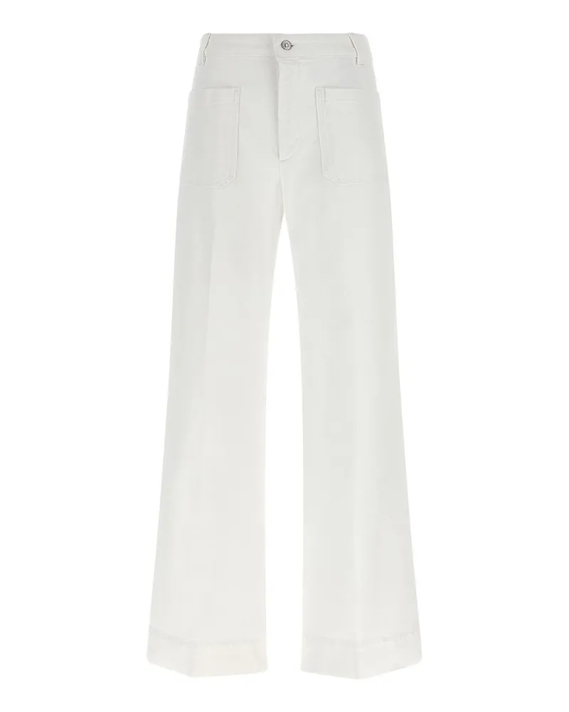 Victoria Beckham Schlagjeans - Weiß Weiß
