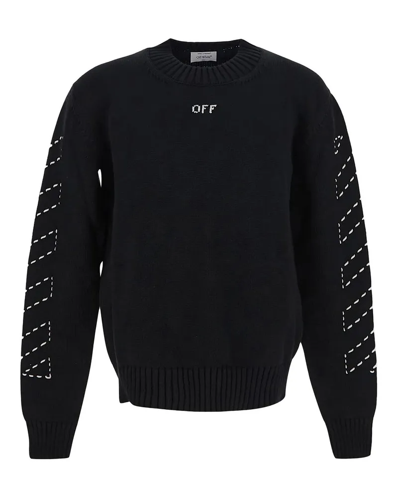 OFF-WHITE Rundhalspullover - Schwarz Schwarz