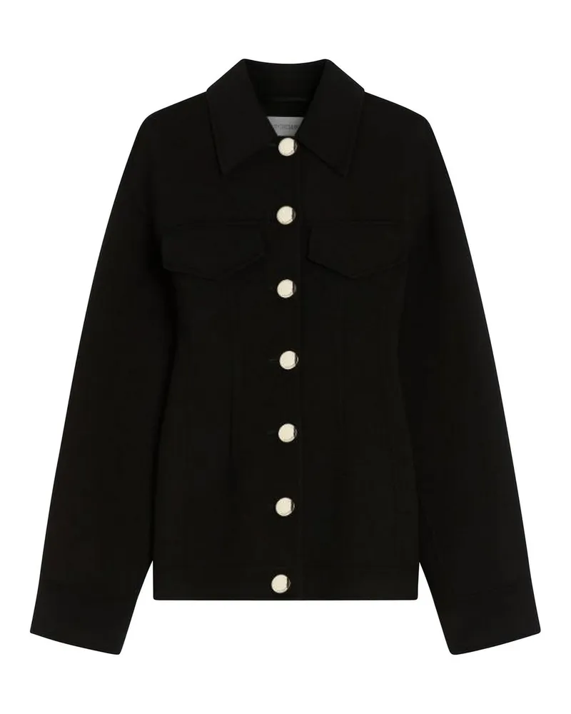 SPORTMAX Knielanger Mantel - Schwarz Schwarz