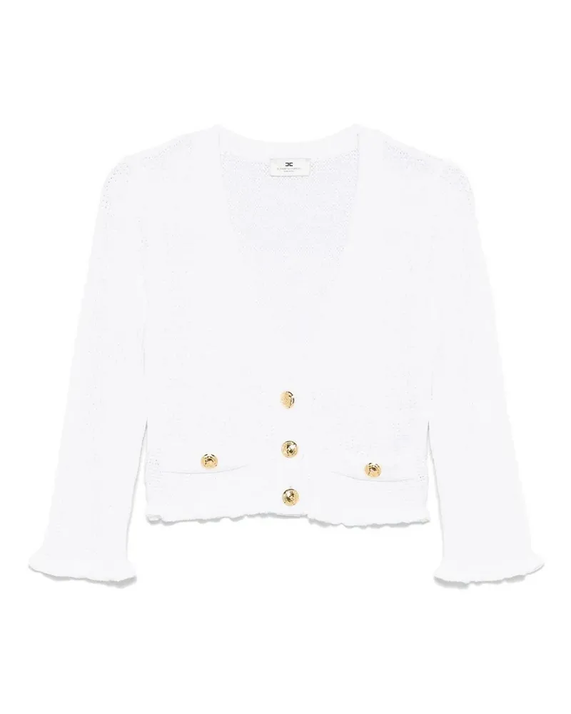 Elisabetta Franchi Rundhalspullover - Creme Creme