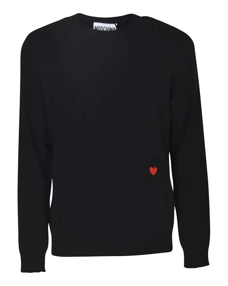 Moschino Rundhalspullover - Schwarz Schwarz