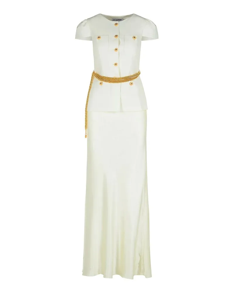 Self-Portrait Knielanges Kleid - Creme Creme