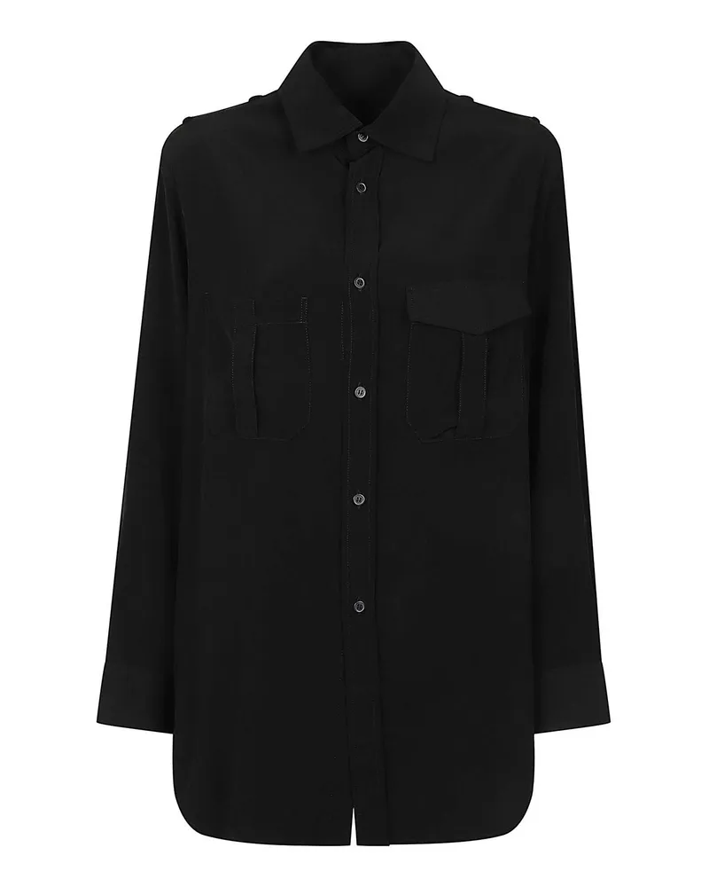 Yohji Yamamoto Hemd - Schwarz Schwarz