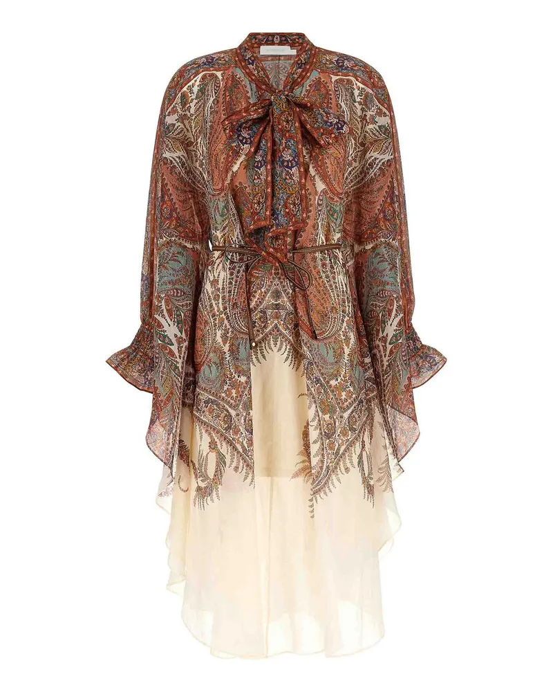 Zimmermann Knielanges Kleid - Braun Braun